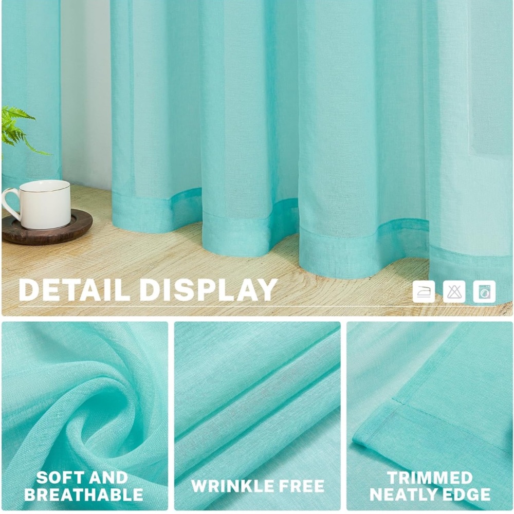 Sheer Curtain Panels Brand New - Picture 3 of 6